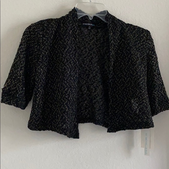 KNIT COVERUP BOLERO CROPPED CARDIGAN - Picture 1 of 4